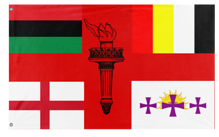A mockup of the custom flag 'south flag' on a white background