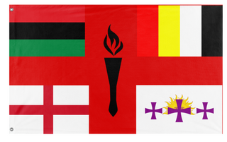 A mockup of the custom flag 'south 2 flag' on a white background