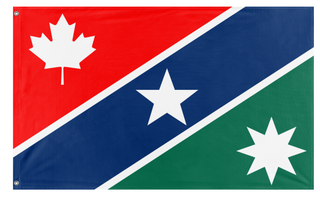 A mockup of the custom flag 'North America Flag' on a white background