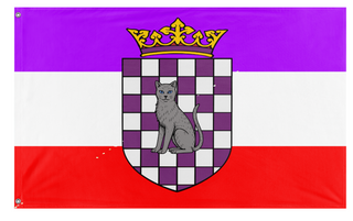 A mockup of the custom flag 'United Duchies of Jasonia flag' on a white background