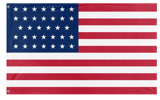 A mockup of the custom flag '34 Star U.S  flag' on a white background