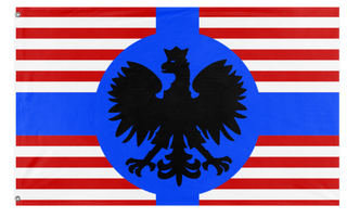 A mockup of the custom flag 'Nall Empire flag' on a white background