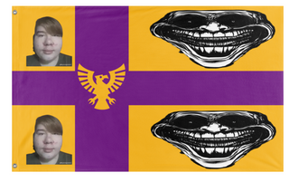 A mockup of the custom flag 'MANGOPHONK flag' on a white background