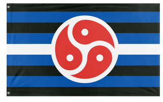 A mockup of the custom flag 'BDSM Pride Flag' on a white background