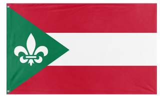A mockup of the custom flag 'Republic of Arphic  flag' on a white background
