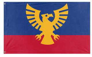 A mockup of the custom flag 'Kingdom of Czechia flag' on a white background