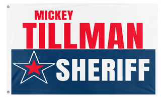 A mockup of the custom flag 'Tillman flag' on a white background