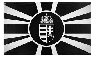 A mockup of the custom flag 'Flag' on a white background