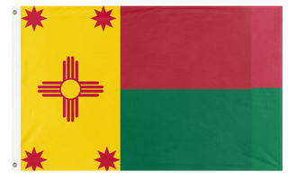 A mockup of the custom flag 'New Mexico 2026 State flag' on a white background