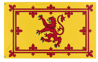 A mockup of the custom flag 'Flag of Scotland' on a white background