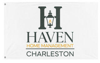 A mockup of the custom flag 'Haven flag' on a white background