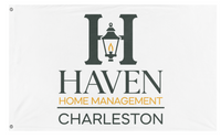 A mockup of the custom flag 'Haven flag' on a white background