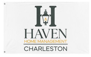 A mockup of the custom flag 'Haven flag' on a white background