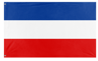 A mockup of the custom flag 'Kingdom Of Yugoslavia flag' on a white background