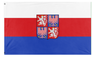 A mockup of the custom flag 'Czech flag' on a white background