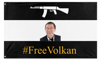 A mockup of the custom flag 'Free  flag' on a white background