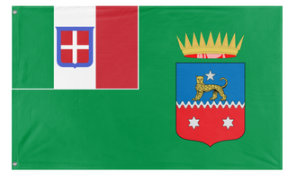 A mockup of the custom flag 'Italian Somaliland flag' on a white background