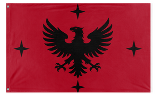 A mockup of the custom flag 'NAF flag' on a white background