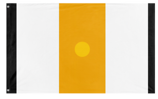 A mockup of the custom flag 'Federation of Great Brighton flag' on a white background