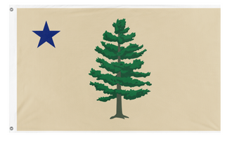 A mockup of the custom flag 'Colby flag' on a white background