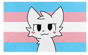 A mockup of the custom flag 'Transgender Boykisser flag' on a white background