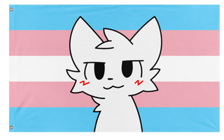 A mockup of the custom flag 'Transgender Boykisser flag' on a white background