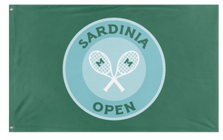 A mockup of the custom flag 'Sardinia open  flag' on a white background