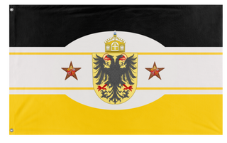 A mockup of the custom flag 'holy roman empier flag' on a white background