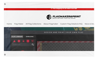 A mockup of the custom flag 'T flag' on a white background
