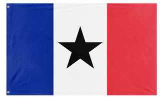 A mockup of the custom flag 'Jolly France  flag' on a white background