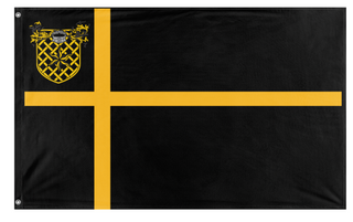 A mockup of the custom flag 'Aryxikan empire flag' on a white background