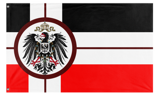 A mockup of the custom flag 'new German empire flag' on a white background