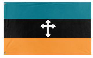 A mockup of the custom flag 'Greek catholic flag' on a white background