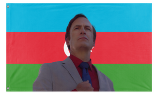 A mockup of the custom flag 'azerbaijan flag' on a white background