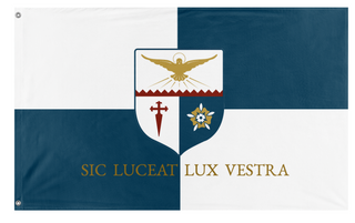 A mockup of the custom flag 'ICA flag' on a white background
