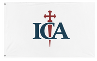 A mockup of the custom flag 'ICA flag' on a white background
