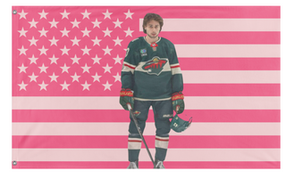 A mockup of the custom flag 'Quinn_&_his_ghosts flag' on a white background