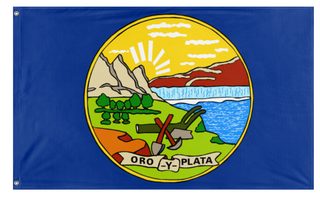 A mockup of the custom flag 'Pre 1981 Montana State Flag' on a white background