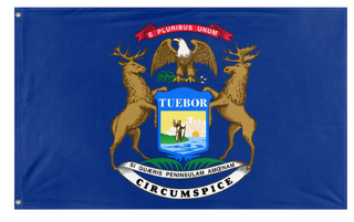 A mockup of the custom flag '7th Michigan Infantry flag' on a white background
