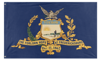 A mockup of the custom flag 'Forlorn Hope at Fredericksburg flag' on a white background