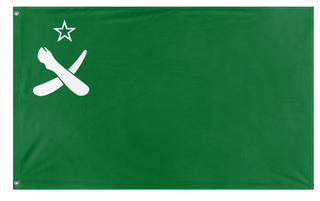 A mockup of the custom flag 'Animal Farm flag' on a white background