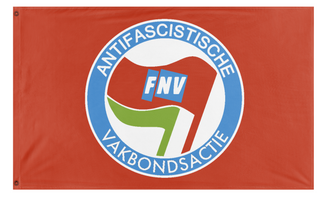 A mockup of the custom flag 'FNV-AFA flag' on a white background