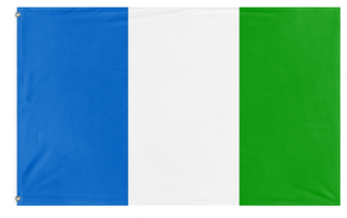 A mockup of the custom flag 'NAR flag' on a white background