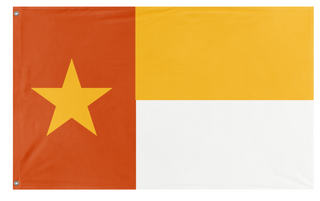 A mockup of the custom flag 'Dexico flag' on a white background