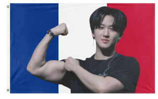 A mockup of the custom flag 'Changbin flag' on a white background