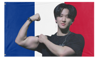 A mockup of the custom flag 'Changbin flag' on a white background