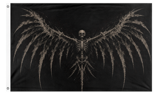 A mockup of the custom flag 'Pirate flag 2' on a white background