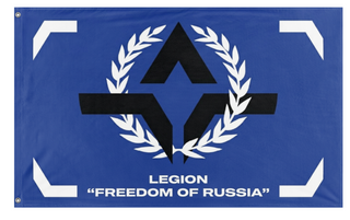 A mockup of the custom flag 'Lfr2 flag' on a white background