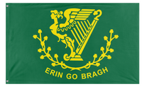 A mockup of the custom flag 'Erin Go Bragh flag' on a white background