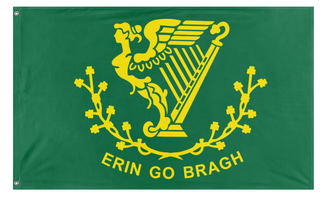 A mockup of the custom flag 'Erin Go Bragh flag' on a white background